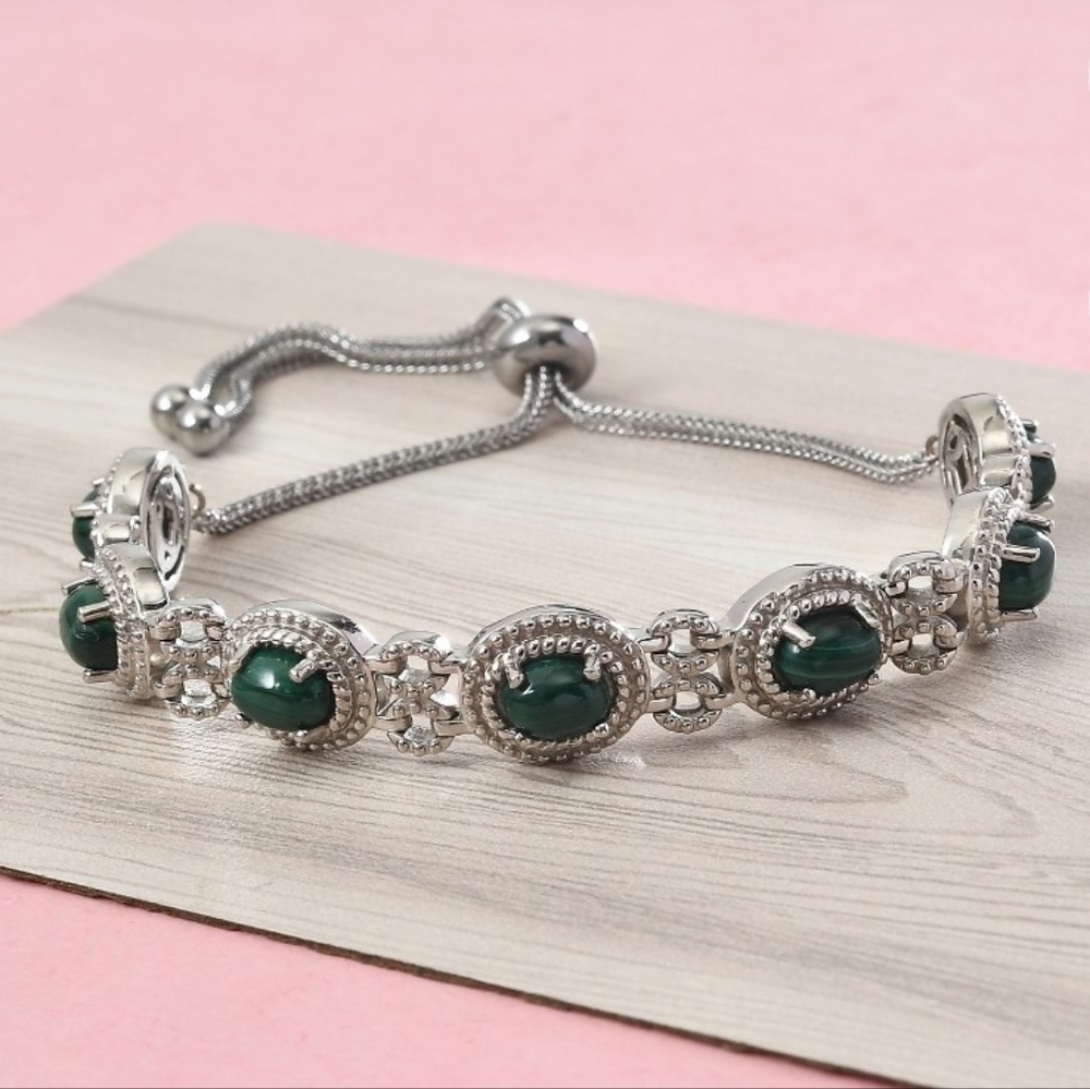 NWT African Malachite Bolo Bracelet